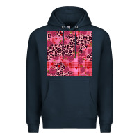 Navy valentines day roses leopard seamless pattern Premium Hoodie - JahusDesignShop