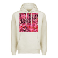 Oatmeal Heather valentines day roses leopard seamless pattern Premium Hoodie - JahusDesignShop