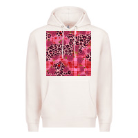 Pale Pink valentines day roses leopard seamless pattern Premium Hoodie - JahusDesignShop