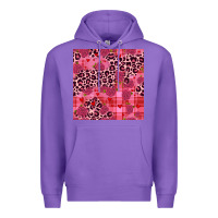 Purple valentines day roses leopard seamless pattern Premium Hoodie - JahusDesignShop