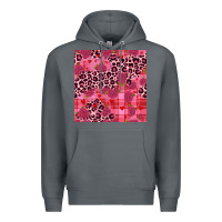 Rock valentines day roses leopard seamless pattern Premium Hoodie - JahusDesignShop