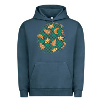 Pigment Midnight Navy christmas gingerbread cookies patch Urban Hoodie - BundleAndBundleShop
