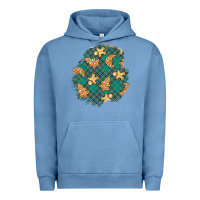 Pigment Pebble Blue christmas gingerbread cookies patch Urban Hoodie - BundleAndBundleShop