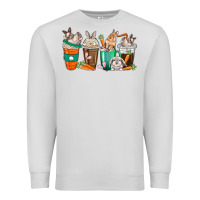 Dove Grey rabbit coffee cups Premium Sweatshirt - texasbilliewilder