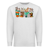 Oatmeal Heather rabbit coffee cups Premium Sweatshirt - texasbilliewilder