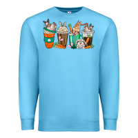 Ocean Blue rabbit coffee cups Premium Sweatshirt - texasbilliewilder