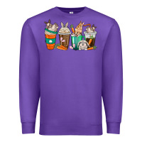 Purple rabbit coffee cups Premium Sweatshirt - texasbilliewilder