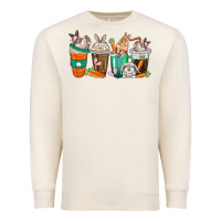 Sandshell rabbit coffee cups Premium Sweatshirt - texasbilliewilder