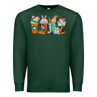 Sports Green rabbit coffee cups Premium Sweatshirt - texasbilliewilder