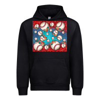Black baseball paisley and jean pattern Urban Hoodie - JahusDesignShop