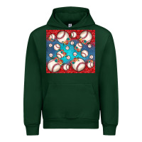 Forest Green baseball paisley and jean pattern Urban Hoodie - JahusDesignShop