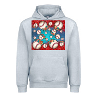 Heather Grey baseball paisley and jean pattern Urban Hoodie - JahusDesignShop