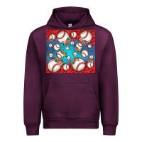 Mauve Wine baseball paisley and jean pattern Urban Hoodie - JahusDesignShop