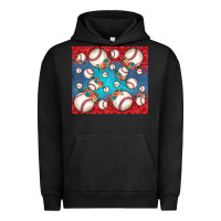 Pigment Black baseball paisley and jean pattern Urban Hoodie - JahusDesignShop