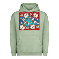 Pigment Oil Green baseball paisley and jean pattern Urban Hoodie - JahusDesignShop