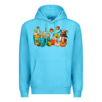 Ocean Blue fall coffee cups Premium Hoodie - AdoDesignShop