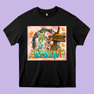 Easter Day He Is Risen 20oz Skinny Heavy Core Tee Designed By Lillyallendesigns