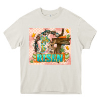 Cream Easter Day He is risen 20oz skinny Heavy Core Tee - LillyAllenDesigns