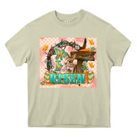 Mossy Easter Day He is risen 20oz skinny Heavy Core Tee - LillyAllenDesigns