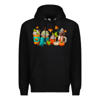 Black fall coffee cups Premium Hoodie - AdoDesignShop