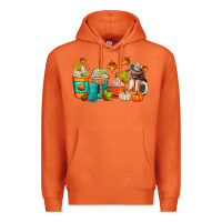 Carrot fall coffee cups Premium Hoodie - AdoDesignShop