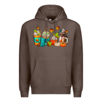 Coffee fall coffee cups Premium Hoodie - AdoDesignShop