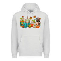 Dove Grey fall coffee cups Premium Hoodie - AdoDesignShop