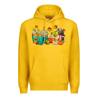 Lemon fall coffee cups Premium Hoodie - AdoDesignShop