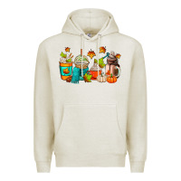 Oatmeal Heather fall coffee cups Premium Hoodie - AdoDesignShop