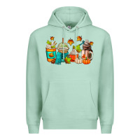 Seafoam fall coffee cups Premium Hoodie - AdoDesignShop