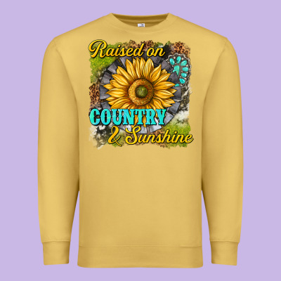 Premium Sweatshirt raised on country and sunshine