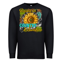 Black raised on country and sunshine Premium Sweatshirt - texasbilliewilder
