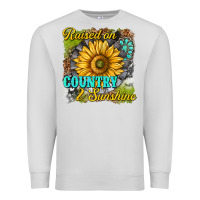 Dove Grey raised on country and sunshine Premium Sweatshirt - texasbilliewilder