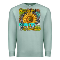 Seafoam raised on country and sunshine Premium Sweatshirt - texasbilliewilder