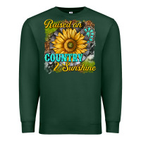 Sports Green raised on country and sunshine Premium Sweatshirt - texasbilliewilder