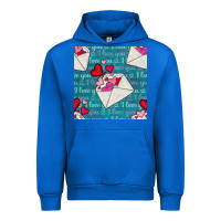 Cobalt valentines day envelope with hearts Urban Hoodie - BundleAndBundleShop