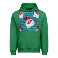 Emerald valentines day envelope with hearts Urban Hoodie - BundleAndBundleShop