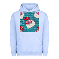 Pigment Grape Ice valentines day envelope with hearts Urban Hoodie - BundleAndBundleShop
