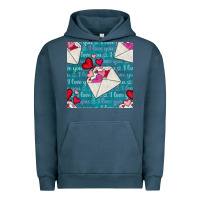 Valentines Day Envelope With Hearts Urban Hoodie | Teevron
