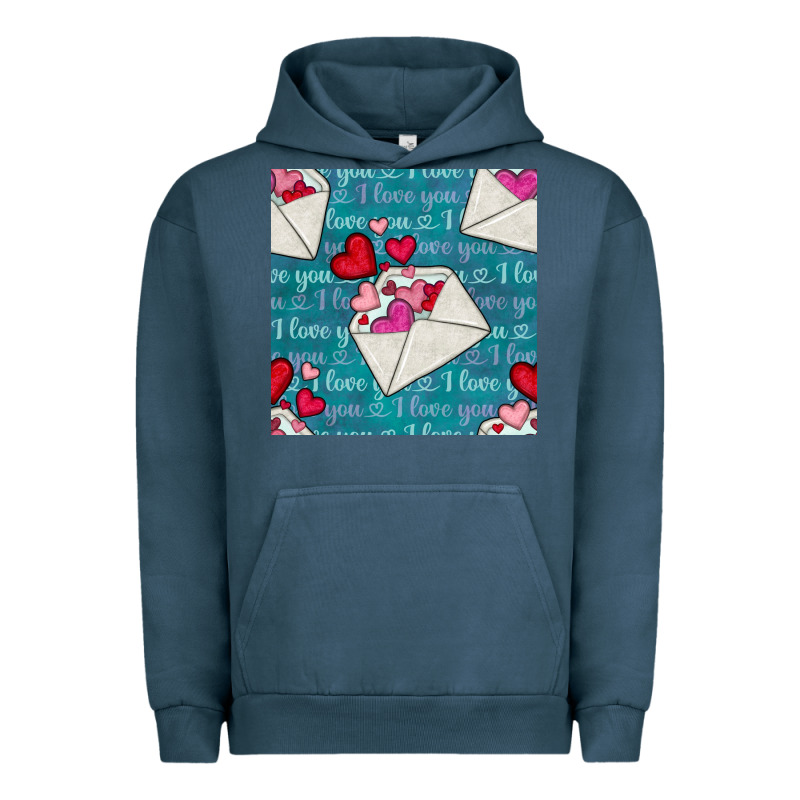 Valentines Day Envelope With Hearts Urban Hoodie by BundleAndBundleShop | Teevron