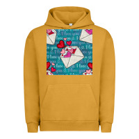 Pigment Peanut Butter valentines day envelope with hearts Urban Hoodie - BundleAndBundleShop