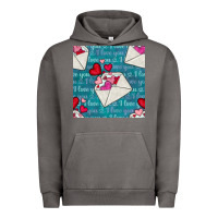 Pigment Tornado valentines day envelope with hearts Urban Hoodie - BundleAndBundleShop