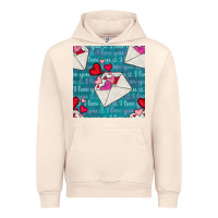 Sandshell valentines day envelope with hearts Urban Hoodie - BundleAndBundleShop
