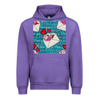 Tulip valentines day envelope with hearts Urban Hoodie - BundleAndBundleShop
