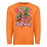 Carrot pink merry christmas black girl sneakers Premium Sweatshirt - RanaPortraitStore