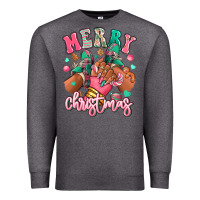 Charcoal Heather pink merry christmas black girl sneakers Premium Sweatshirt - RanaPortraitStore