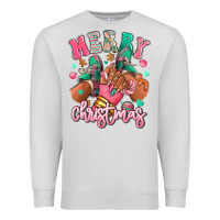 Dove Grey pink merry christmas black girl sneakers Premium Sweatshirt - RanaPortraitStore