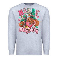Heather Grey pink merry christmas black girl sneakers Premium Sweatshirt - RanaPortraitStore
