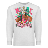 Oatmeal Heather pink merry christmas black girl sneakers Premium Sweatshirt - RanaPortraitStore