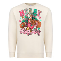 Sandshell pink merry christmas black girl sneakers Premium Sweatshirt - RanaPortraitStore